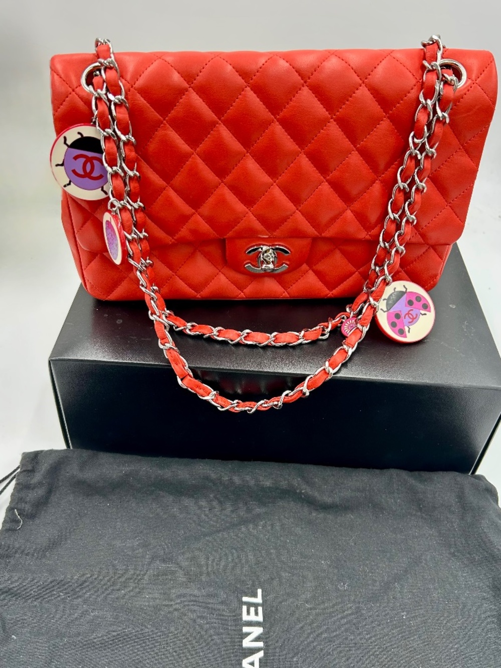 Women’s Chanel Matelasse 25 Double Chain Shoulder Bag.